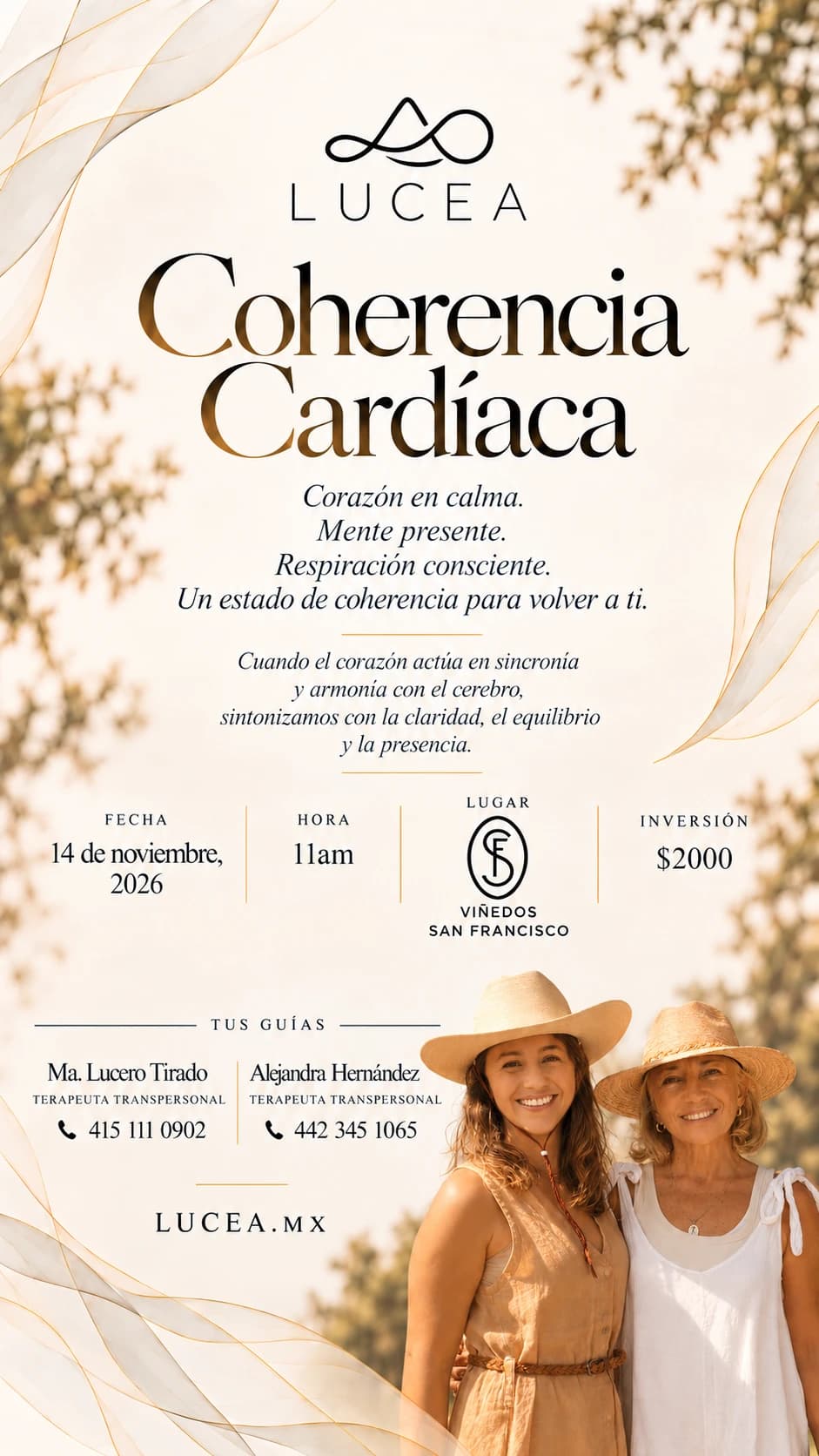 LUCEA presenta: Coherencia Cardíaca — 14 de noviembre de 2026